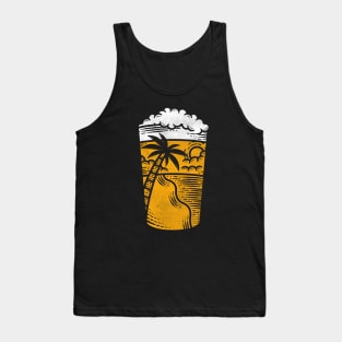 Beer Glass Summer Time Landscape Tank Top